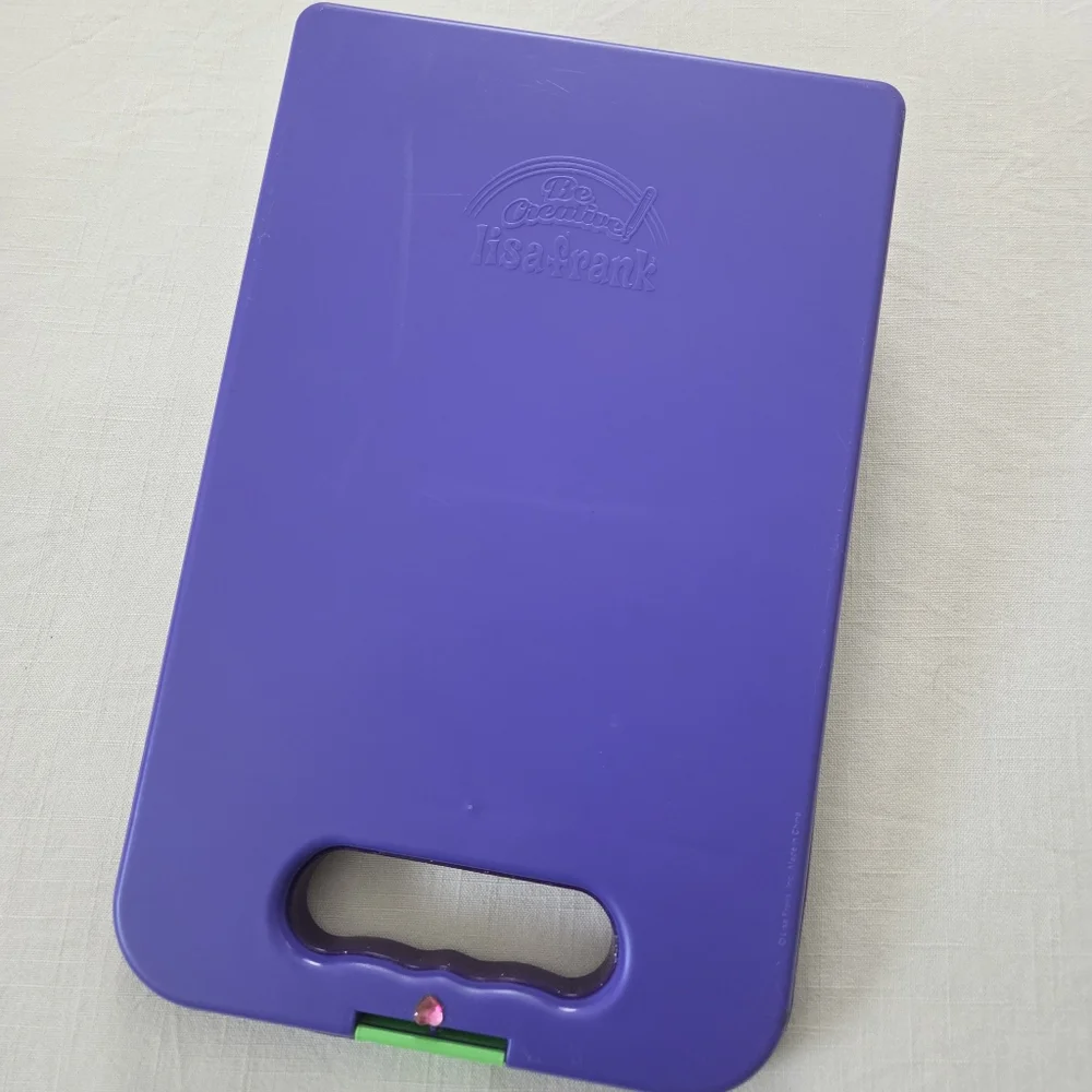 Vintage Lisa Frank Purple Glitter Open Folder Clipboard 90s Girl